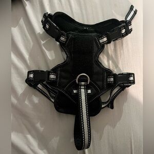 No Pull Reflective Dog Harness with Durable Soft Padded Handle (Small, Black)